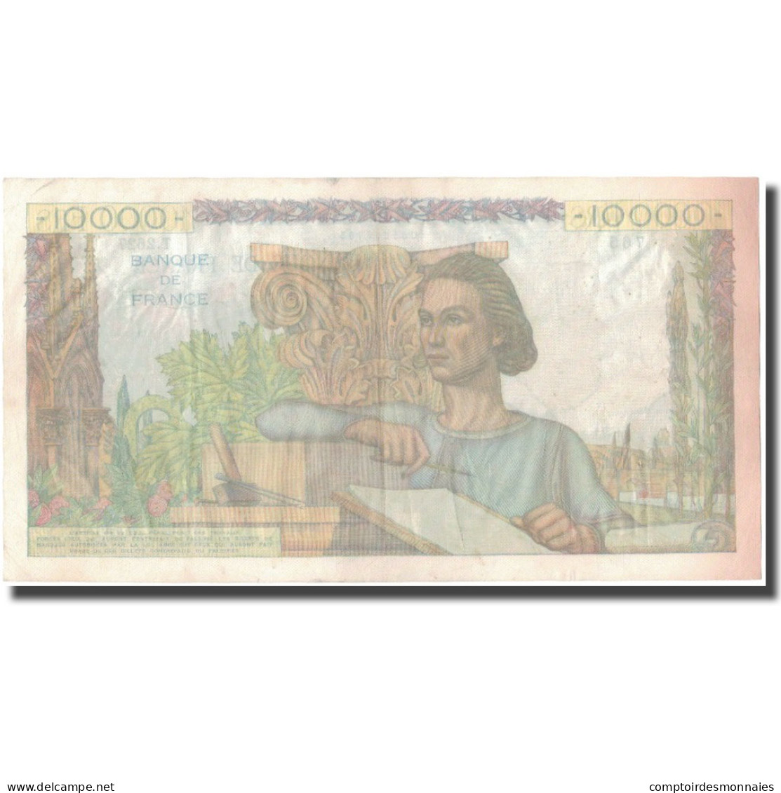 France, 10,000 Francs, Génie Français, 1952-03-06, TTB, Fayette:50.57, KM:132d - 10 000 F 1945-1956 ''Génie Français''