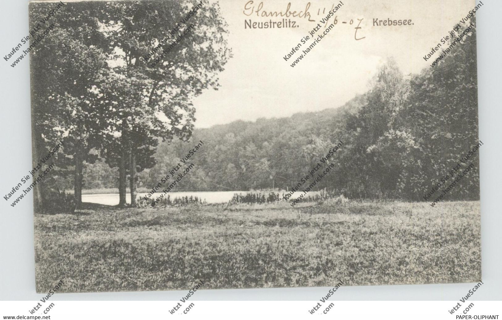 0-2080 NEUSTRELITZ, Krebssee, 1907 - Neustrelitz