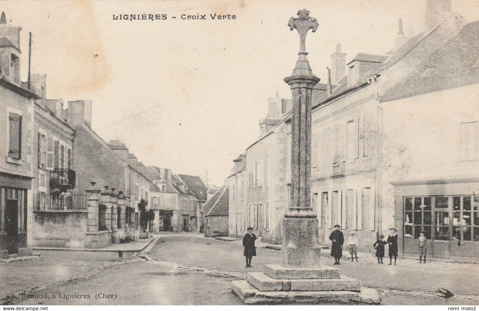 CARTE POSTALE   LIGNIERES 18   Croix Verte - Sonstige & Ohne Zuordnung