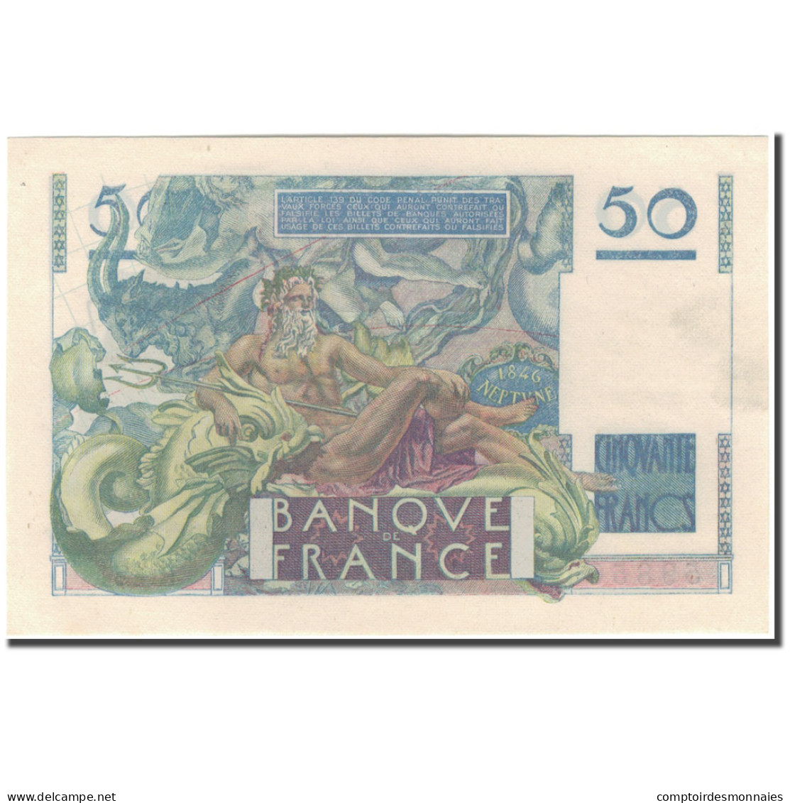 France, 50 Francs, Le Verrier, 1949-02-17, SPL, Fayette:20.11, KM:127b - 50 F 1946-1951 ''Le Verrier''