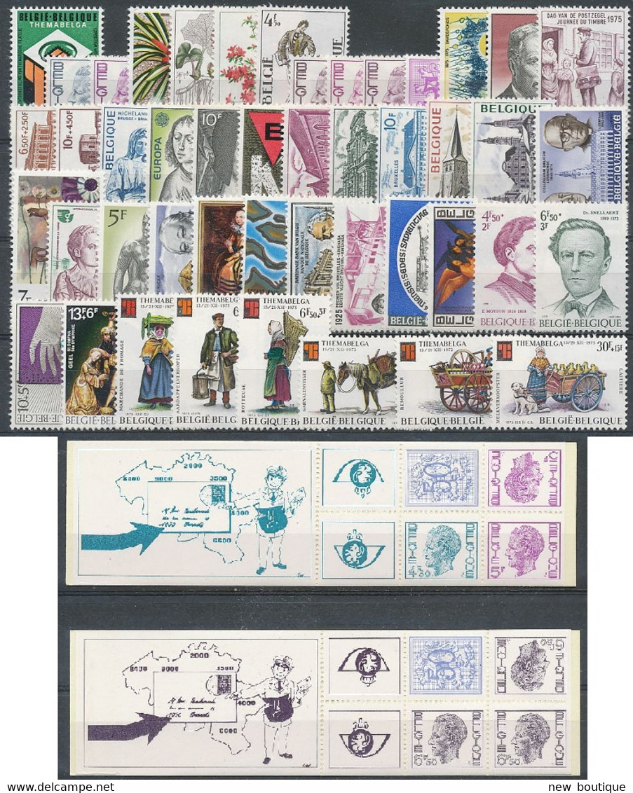 NB - [90937]SUP//-1975 N° 1746/1794 @XX-MNH@ 46 Timbres + 2 Carnets - Full Years