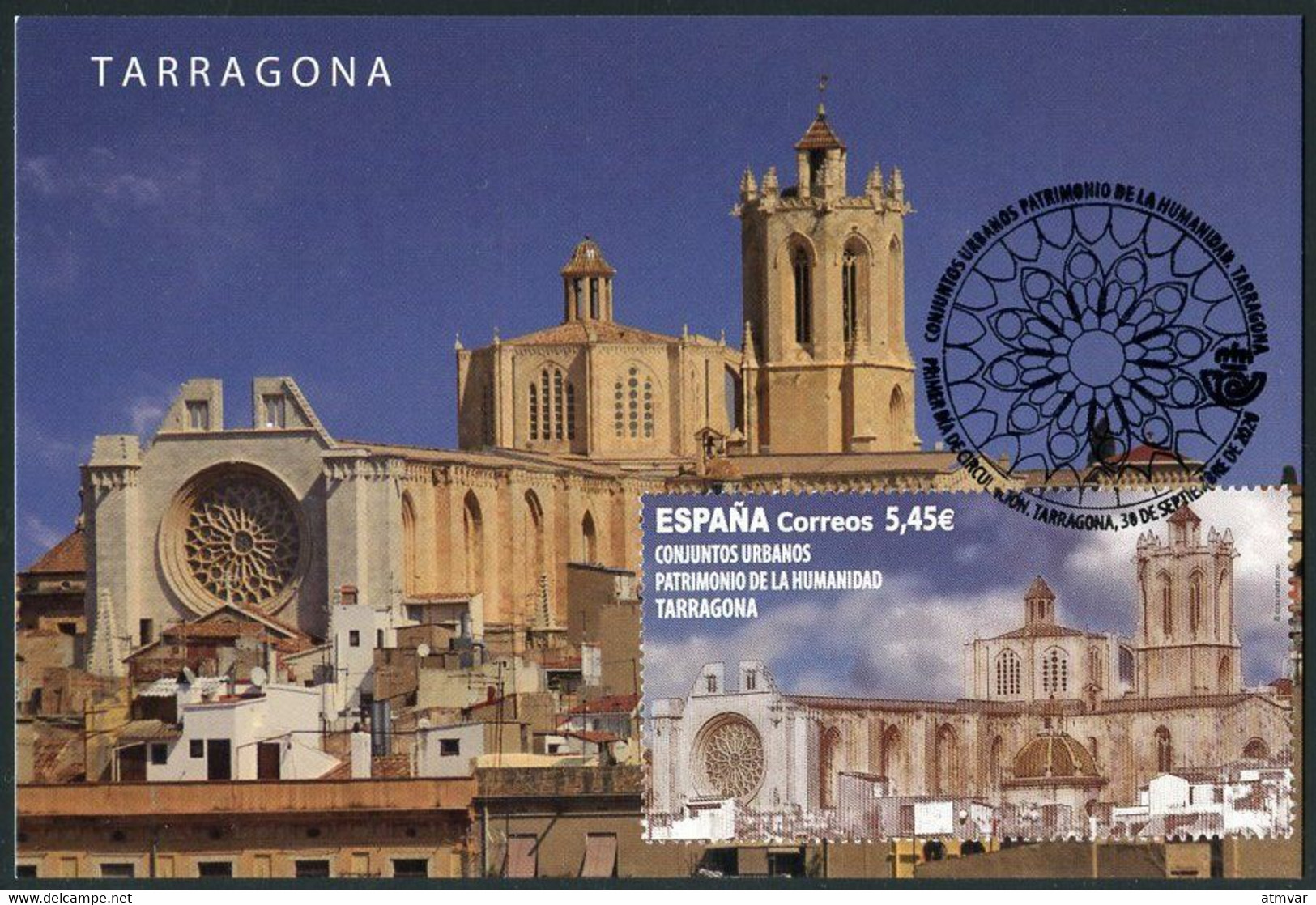 ESPAÑA SPAIN ESPAGNE (2020) - Carte Maximum Card Tarragona Patrimonio Humanidad UNESCO World Heritage Cathedral Catedral - Maximum Kaarten