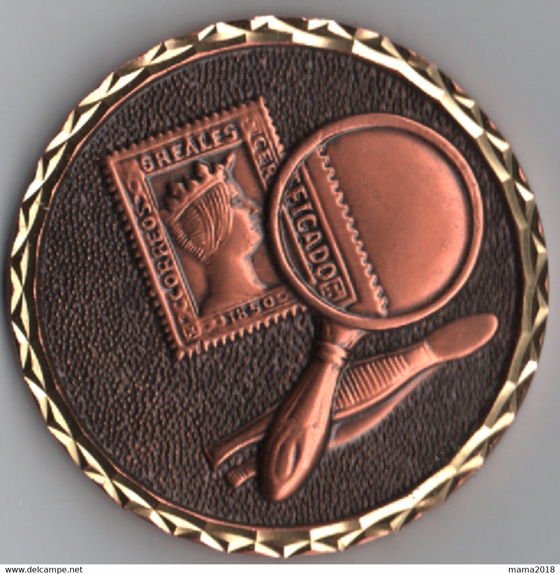 Grosse Médaille En Bronze 62 Mm X 5 Mm  Avec  Un Pendentif  40 Mm  Ficado - Uniformes Recordatorios & Misc