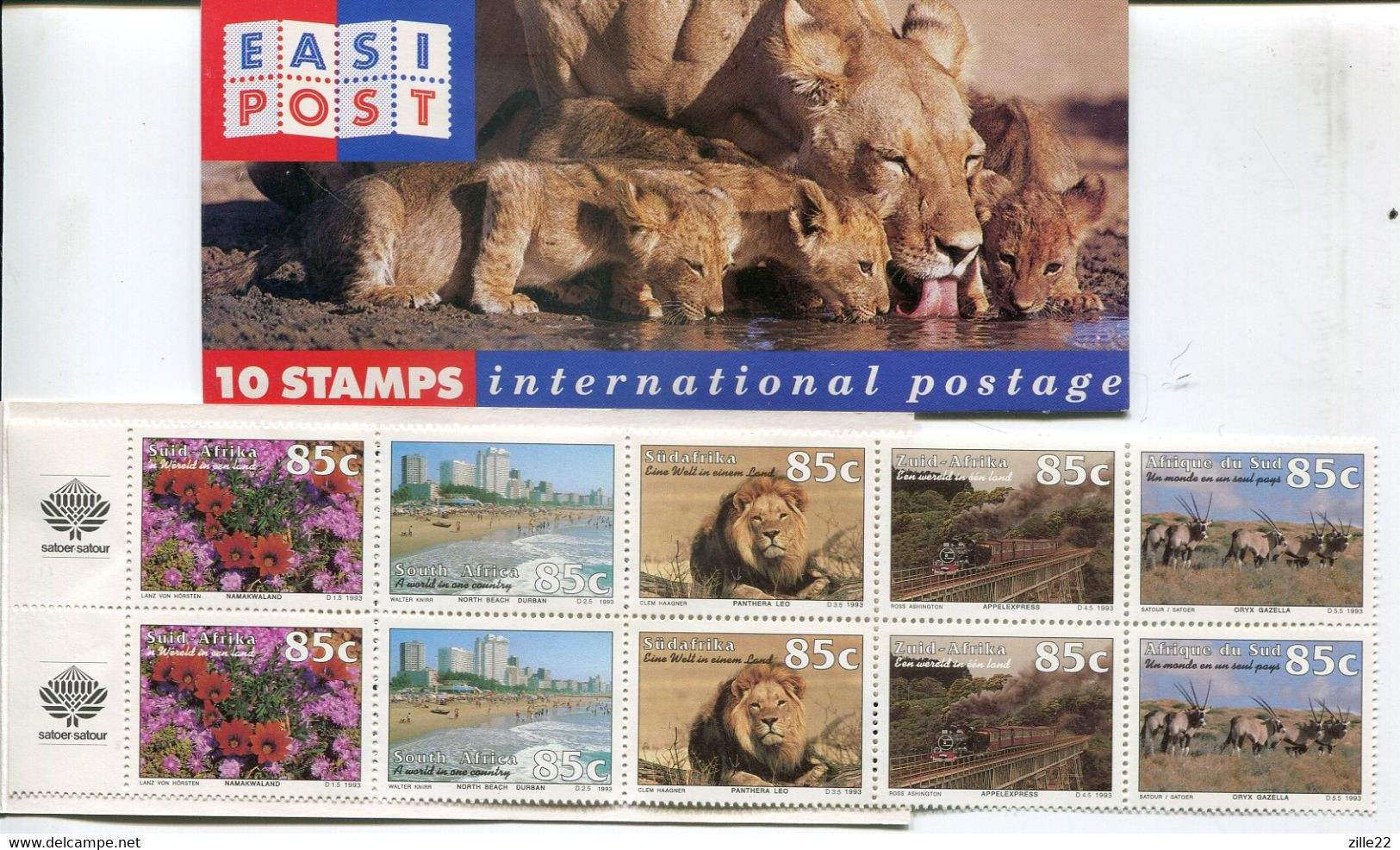 Südafrika South Afica Markenheftchen Booklet Mi# 916-6 Postfrisch/MNH - Tourism, Lion Cover - Cuadernillos