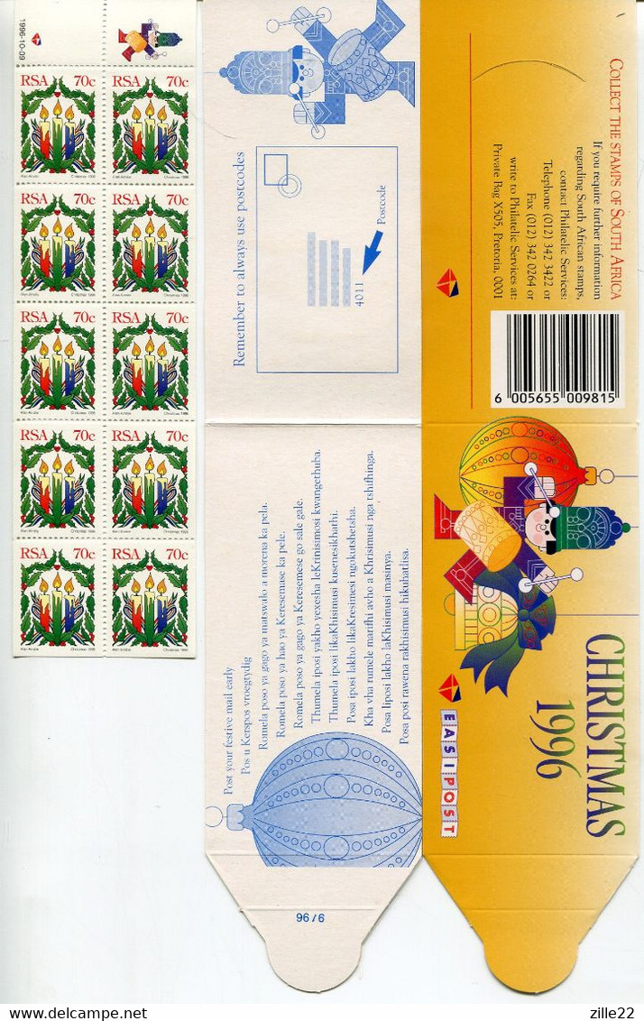 Südafrika South Afica Markenheftchen Booklet 9.10.96 Mi# 1024 D/E Postfrisch/MNH - Christmas , Pane Unfolded/unmounted - Postzegelboekjes