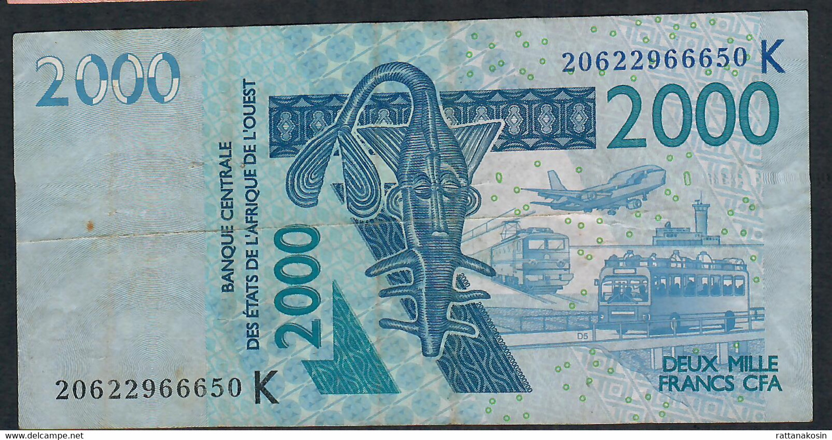 W.A.S. SENEGAL P716Kt 2000 FRANCS (20)20  2020   2 P.h.    AVF - Estados De Africa Occidental