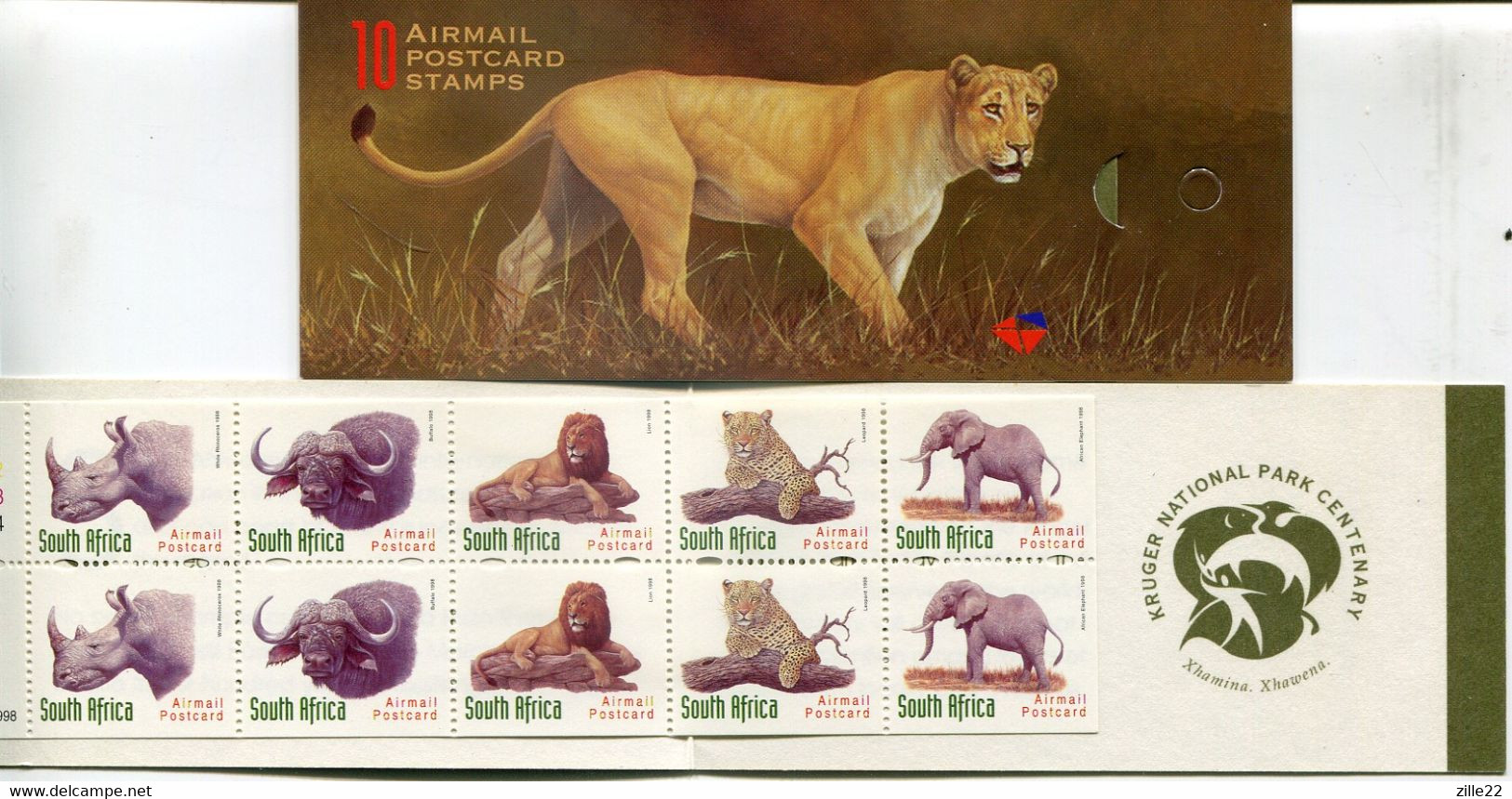 Südafrika South Afica Markenheftchen Booklet 26.1.98 Mi# 1117-21 Postfrisch/MNH - Fauna Big 5 - Postzegelboekjes