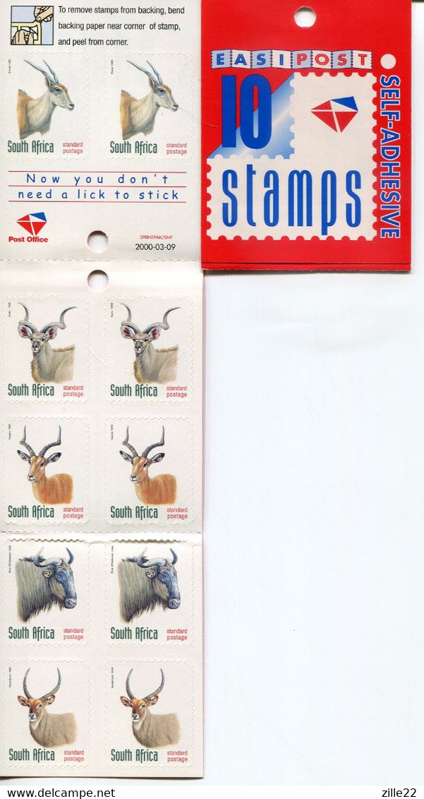 Südafrika South Africa Markenheftchen Booklet 9.3.2000 Mi# 1150-4 Postfrisch/MNH - Fauna Antilopes - Booklets