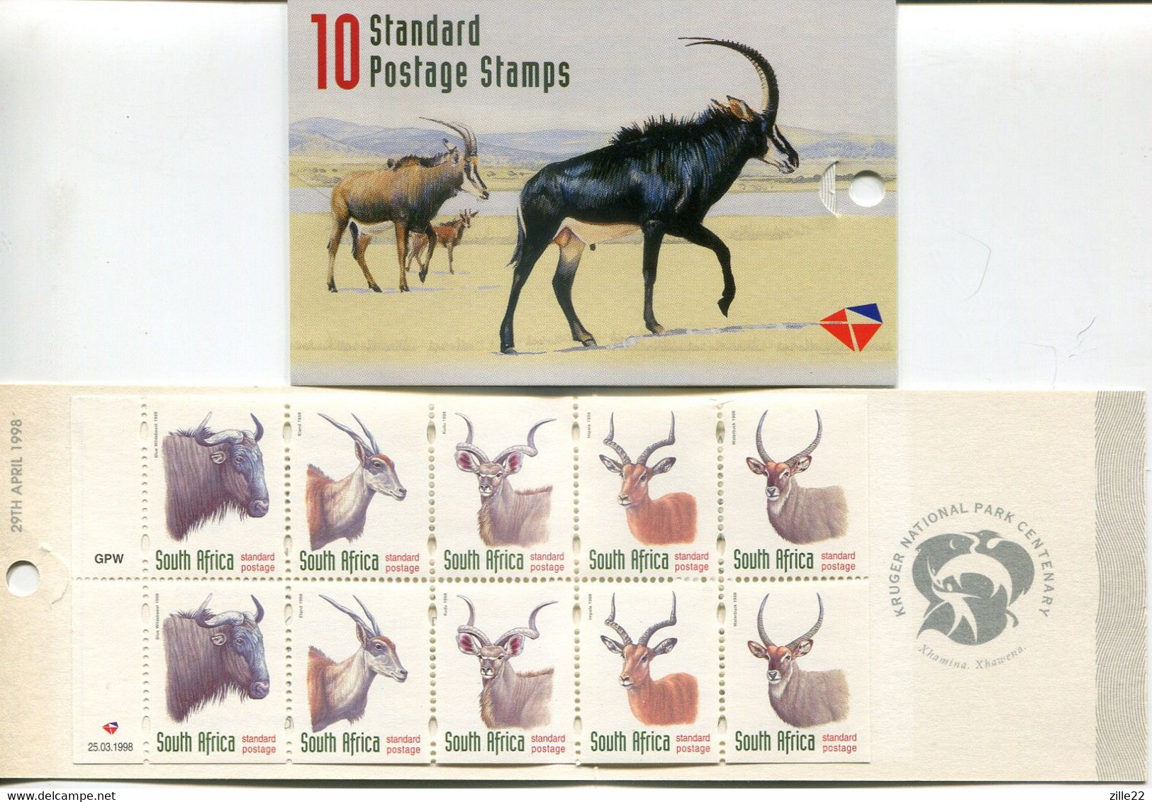 Südafrika South Africa Markenheftchen Booklet 25.3.98 Mi# 1124-8 D/E Postfrisch/MNH - Fauna Antilopes - Markenheftchen