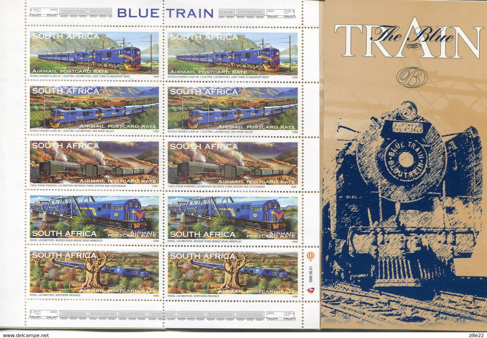 Südafrika South Africa Markenheftchen Booklet 1.6.98 Mi# 896II Postfrisch/MNH - Transport Blue Train - Carnets