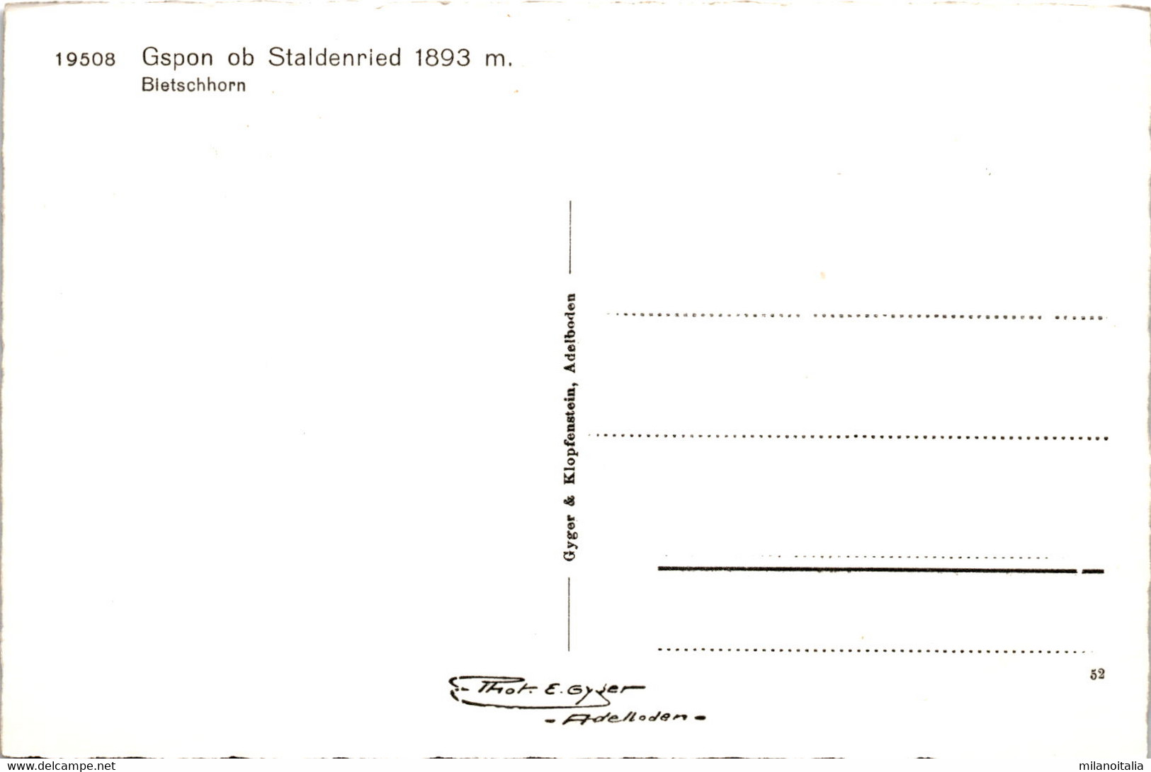 Gspon Ob Staldenried (19508) - Phot. Gyger - Stalden