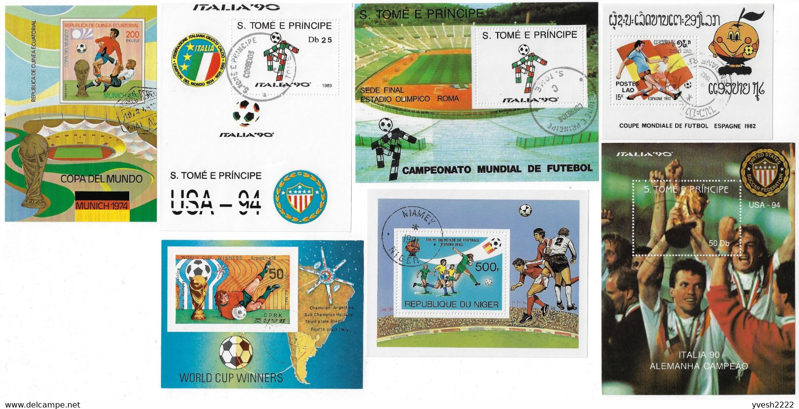 Football, Petit Lot De Timbres Et Blocs. 5 Scans - Autres & Non Classés