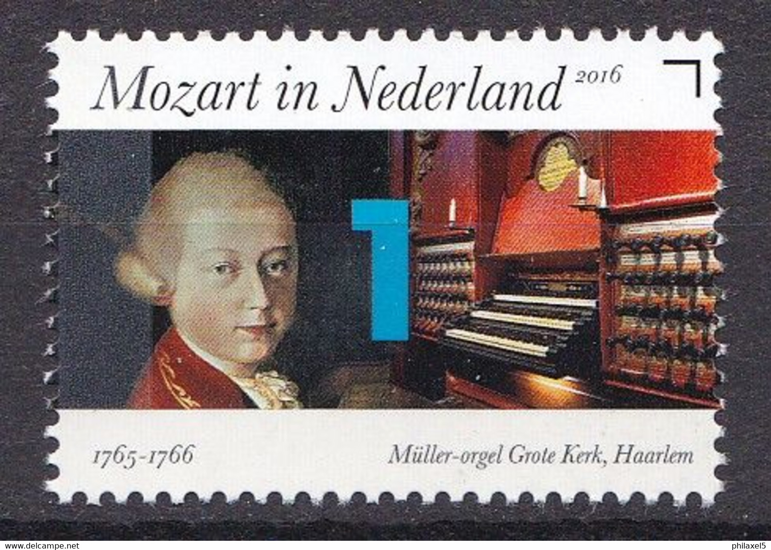 Nederland - Mozart In Nederland 1765-1766 - Müller-orgel Grote Kerk, Haarlem - MNH - NVPH 3414 - Musica