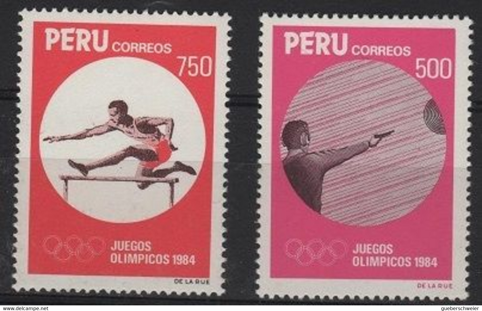 JO84/E93 - PEROU 2 Val. Neufs** Jeux Olympiques 1984 - Peru