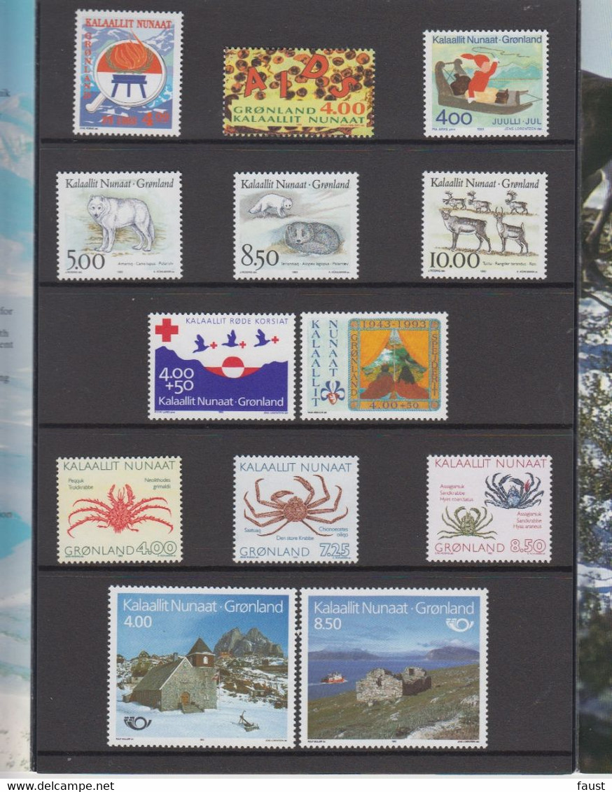 1993 ** GREENLAND (Sans Charn,MNH, Postfris) YEAR PACK   Yv. 218/230 Mi. 230/242 (13v.) - Komplette Jahrgänge