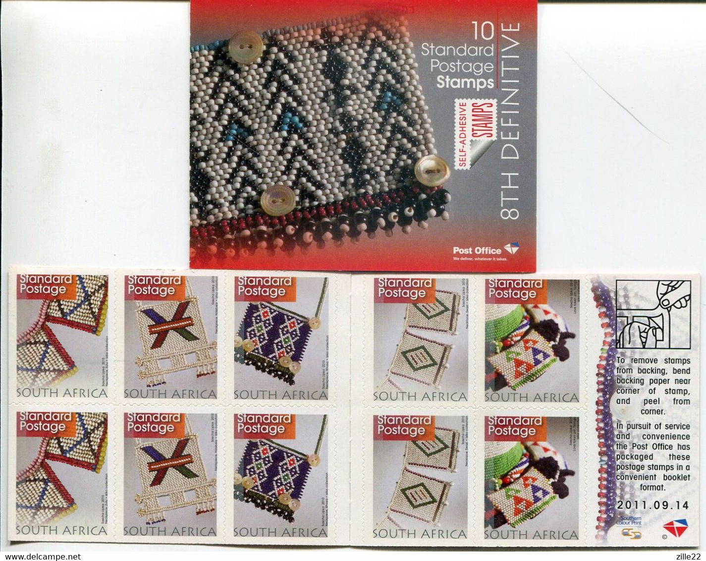 Südafrika South Africa Markenheftchen Booklet 14.9.2011 Mi# 2016-20 Postfrisch/MNH - Handicrafts - Booklets