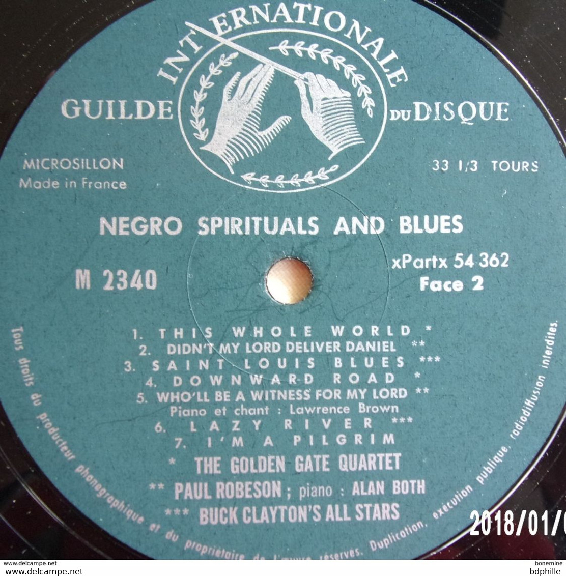 Negro Spirituals And Blues Golden Gate Quartet Paul Robeson - Buck Clayton: LP 33 - Blues