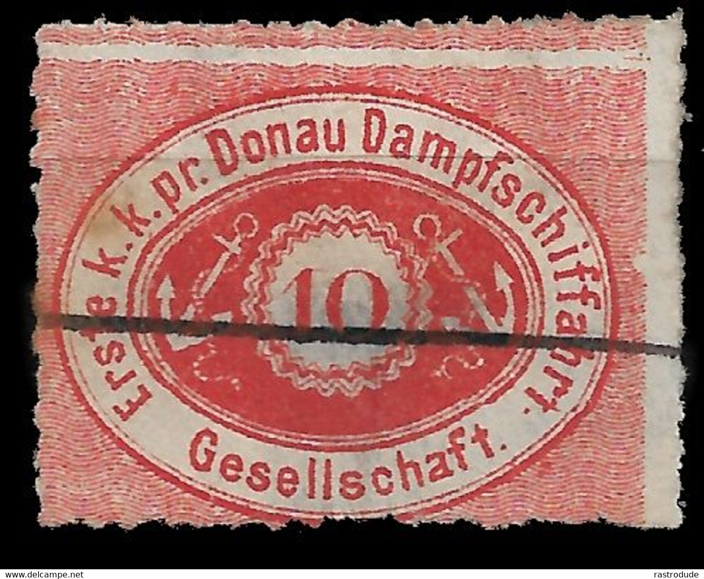 1870 Österreich Donau-Dampfschiff-Fahrt  D.D.S.G ( DDSG )- 10k Rot Echt Gebraucht - Mi. 4 - - Levante-Marken