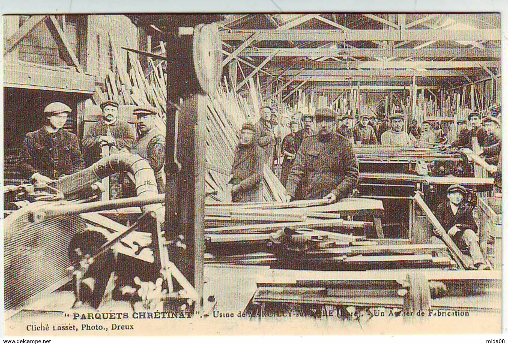 27. MARCILLY SUR EURE . PARQUETS CHRETINAT . USINE . UN ATELIER DE FABRICATION . C'ETAIT LA FRANCE . CECODI 328 - Marcilly-sur-Eure