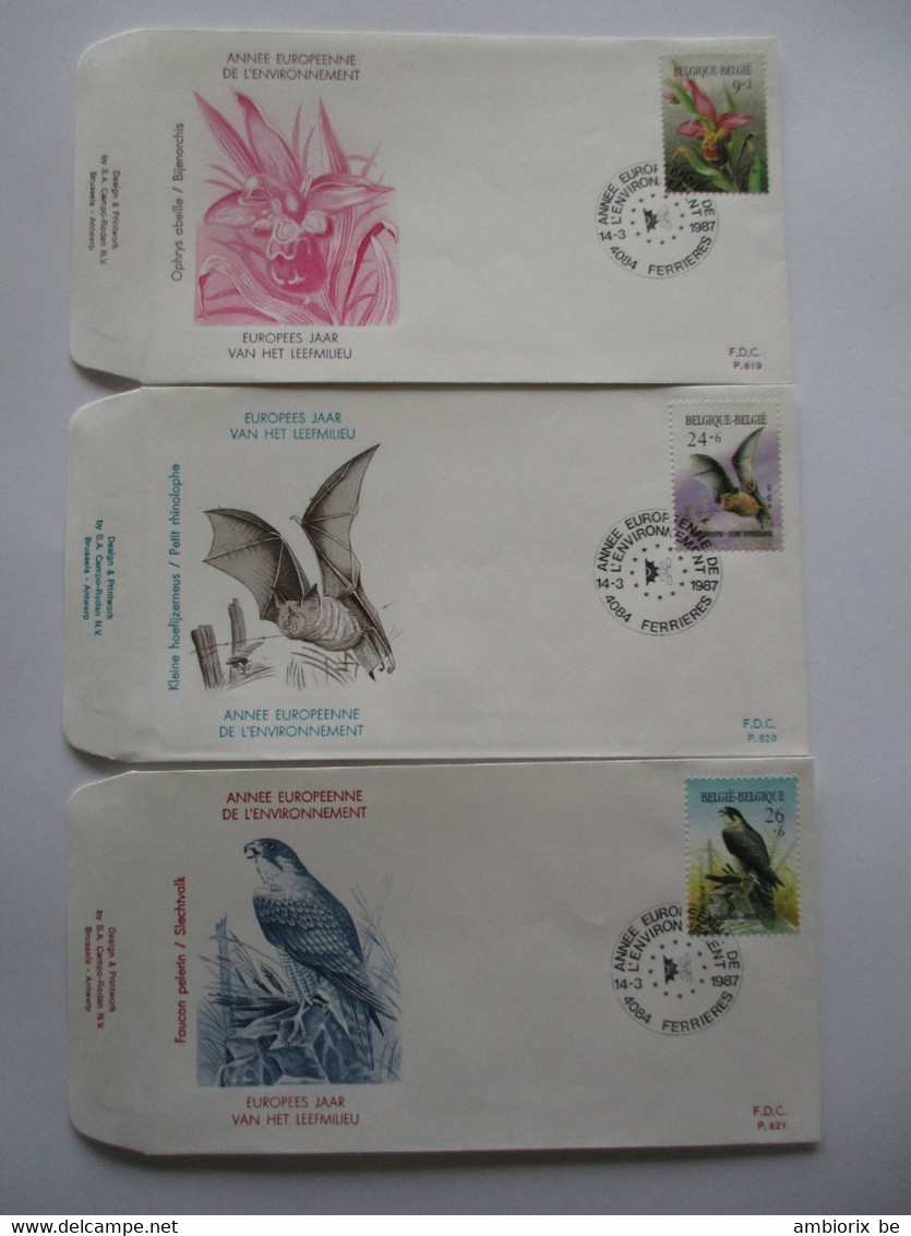 FDC Rodan 2244-46 Ferrières - Année Européenne De L'environnement - Europeese Jaar Van Het Leefmilieu - 1981-1990