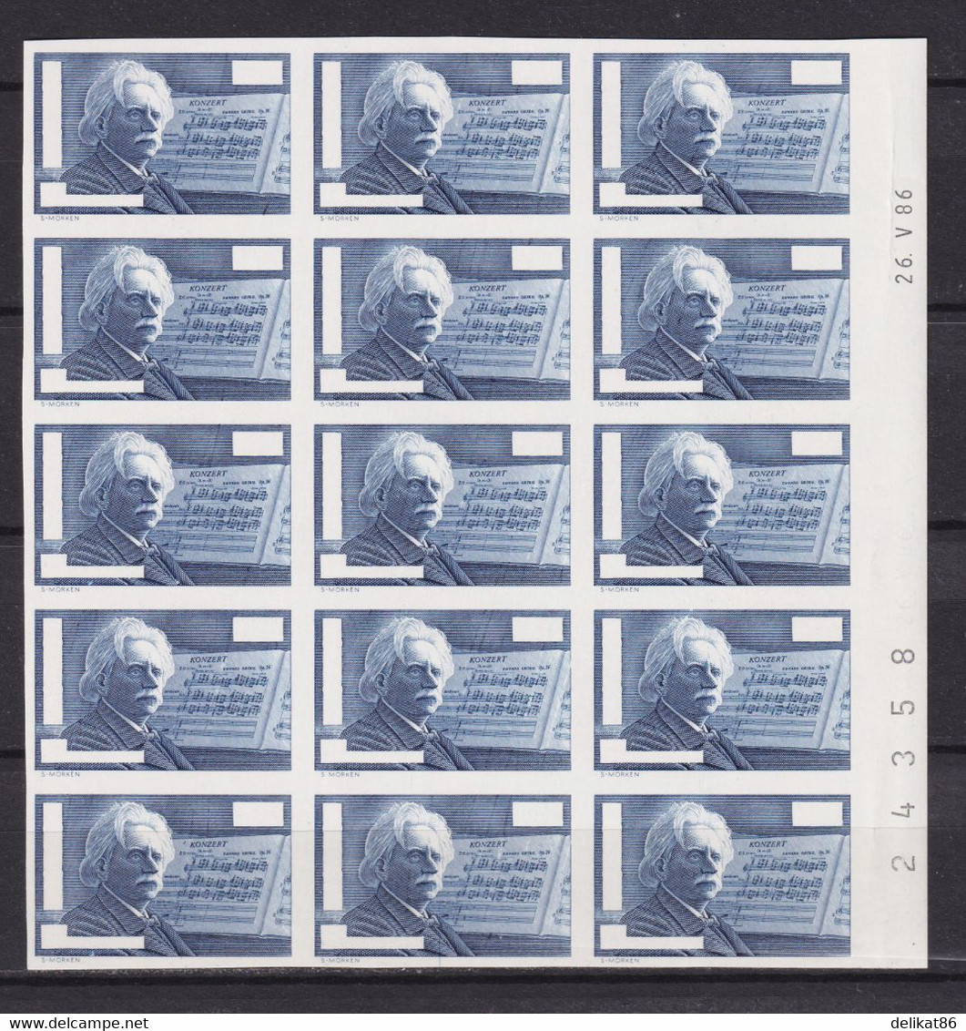 Probedruck Test Stamp Specimen Pruebas Edvard Grieg Prove 1986 - Essais & Réimpressions
