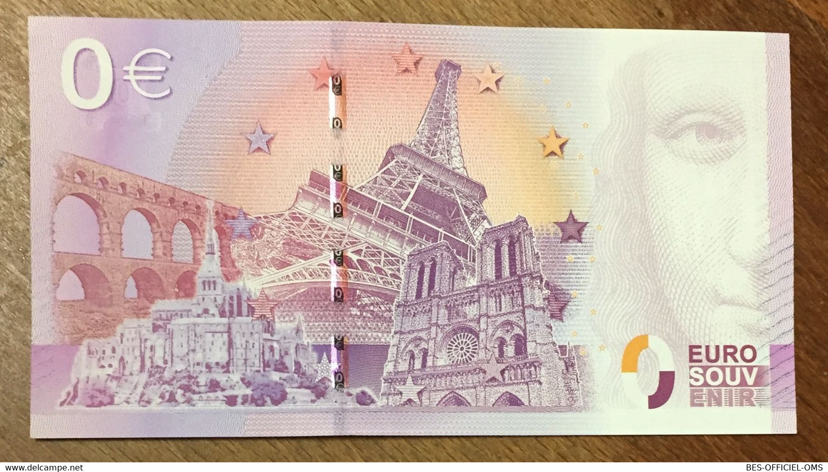 2015 BILLET 0 EURO SOUVENIR DPT 55 OSSUAIRE DE DOUAUMONT ZERO 0 EURO SCHEIN BANKNOTE PAPER MONEY - Essais Privés / Non-officiels