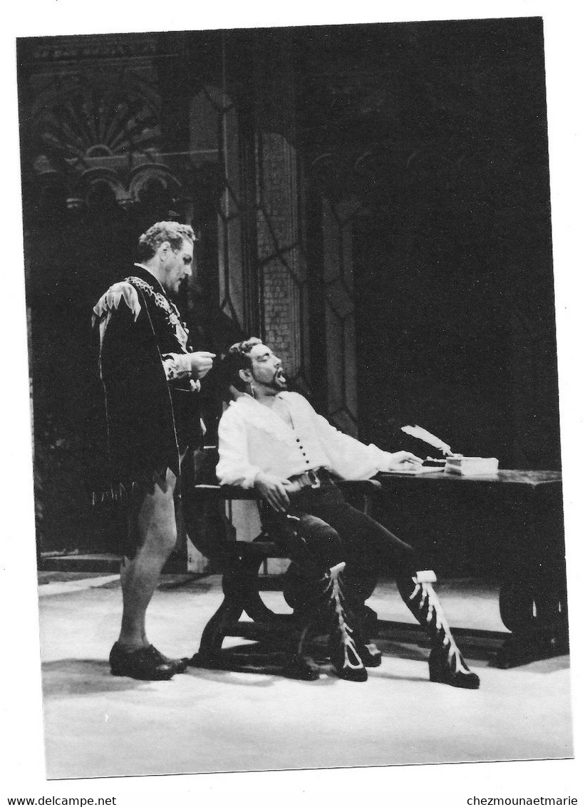 OPERA DE NICE 1965 OTHELLO DEL MONACO RAMON VINAY JAGO - PHOTO 17.5*12.5 CM - Beroemde Personen