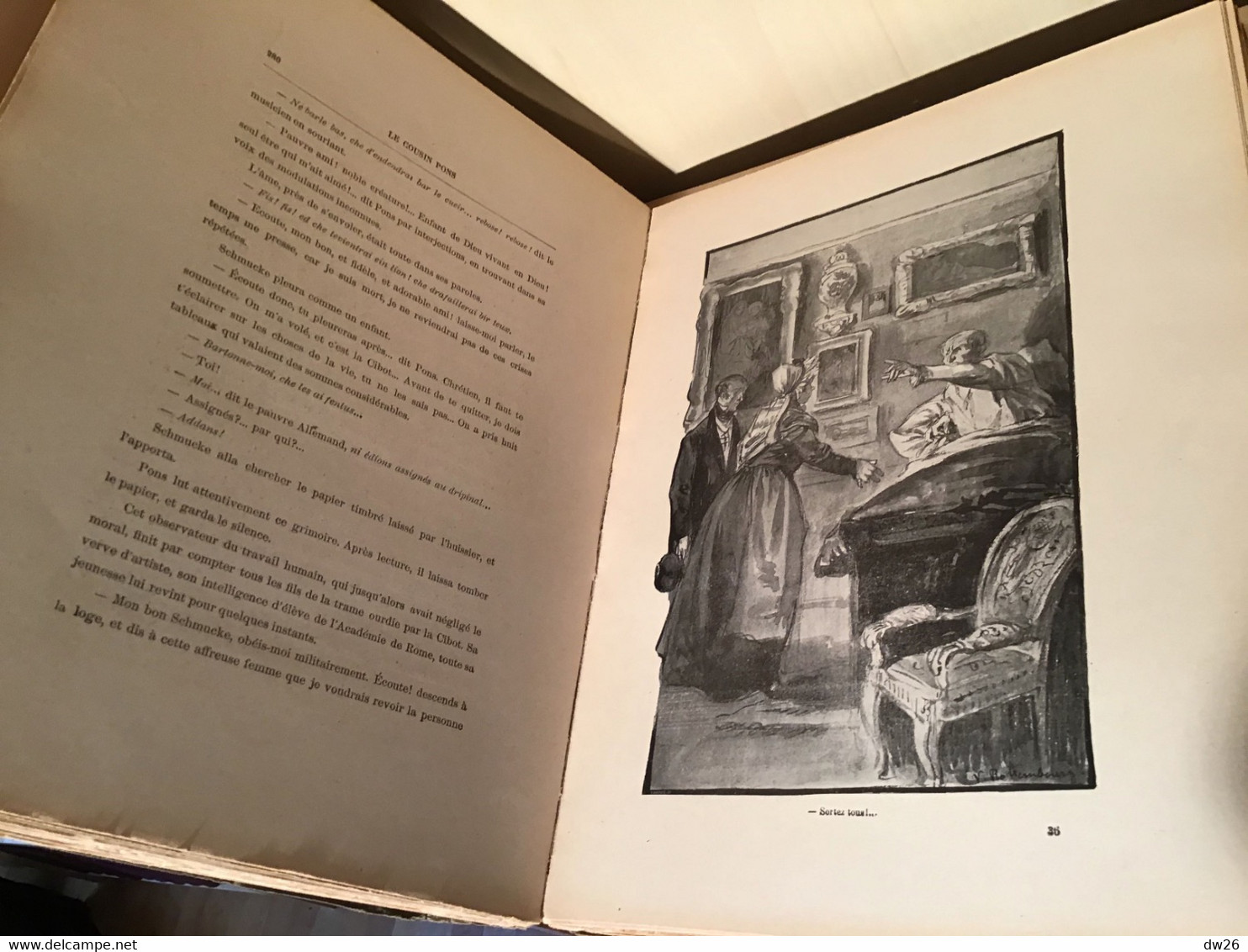 Livre ancien XIXe siècle d'Honoré de Balzac: Le Cousin Pons - Non relié, feuillets non détachés, Librairie Gedalge