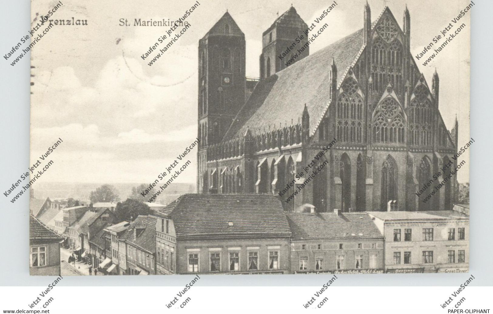 0-2130 PRENZLAU, St. Marienkirche Und Umgebung, 1908 - Prenzlau