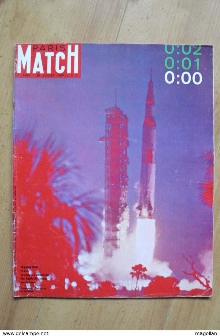 Paris Match N° 1055 Du 26 Juillet 1969 - Mission Apollo XI - Salvador Dali - General Issues