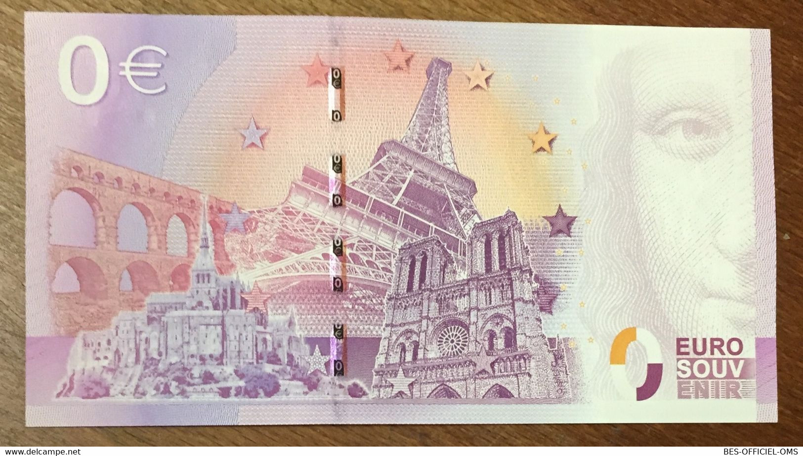 2015 BILLET 0 EURO SOUVENIR DPT 60 CHÂTEAU DE CHANTILLY ZERO 0 EURO SCHEIN BANKNOTE PAPER MONEY - Private Proofs / Unofficial
