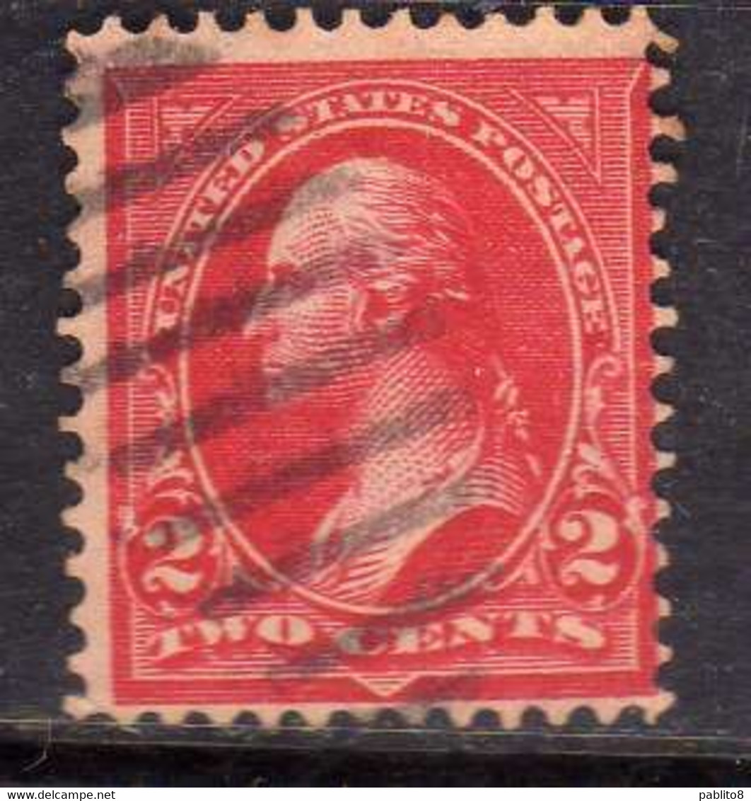 USA STATI UNITI 1890 1893 WASHINGTON CENT 2c USED USATO OBLITERE' - Autres & Non Classés