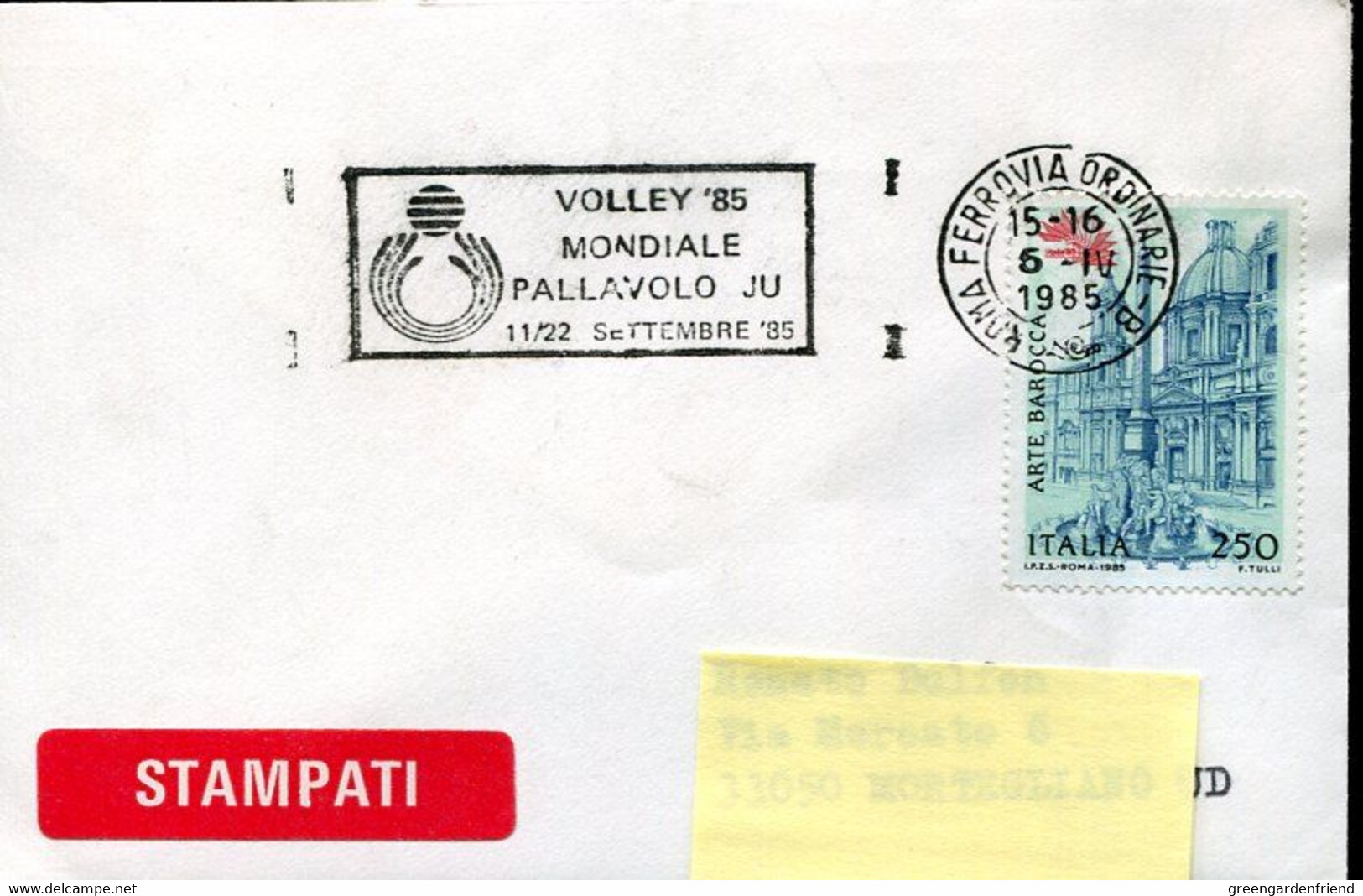 59081 Italia, Special Postmark 1985 Roma,  Volley 1985  World Champ. - Voleibol