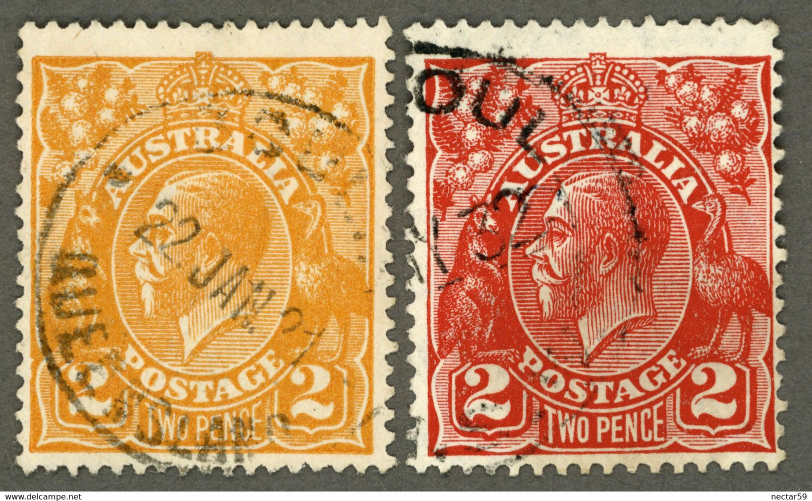 AUSTRALIA 1920 Queensland King George V - Used-Hinged - Otros & Sin Clasificación