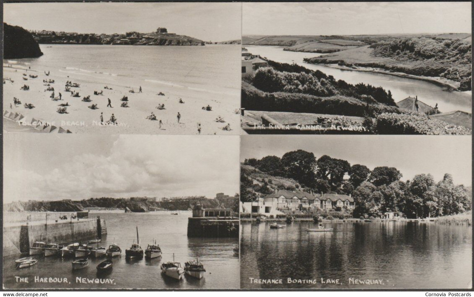Multiview, Newquay, Cornwall, C.1950s - FJC Flinn RP Postcard - Newquay