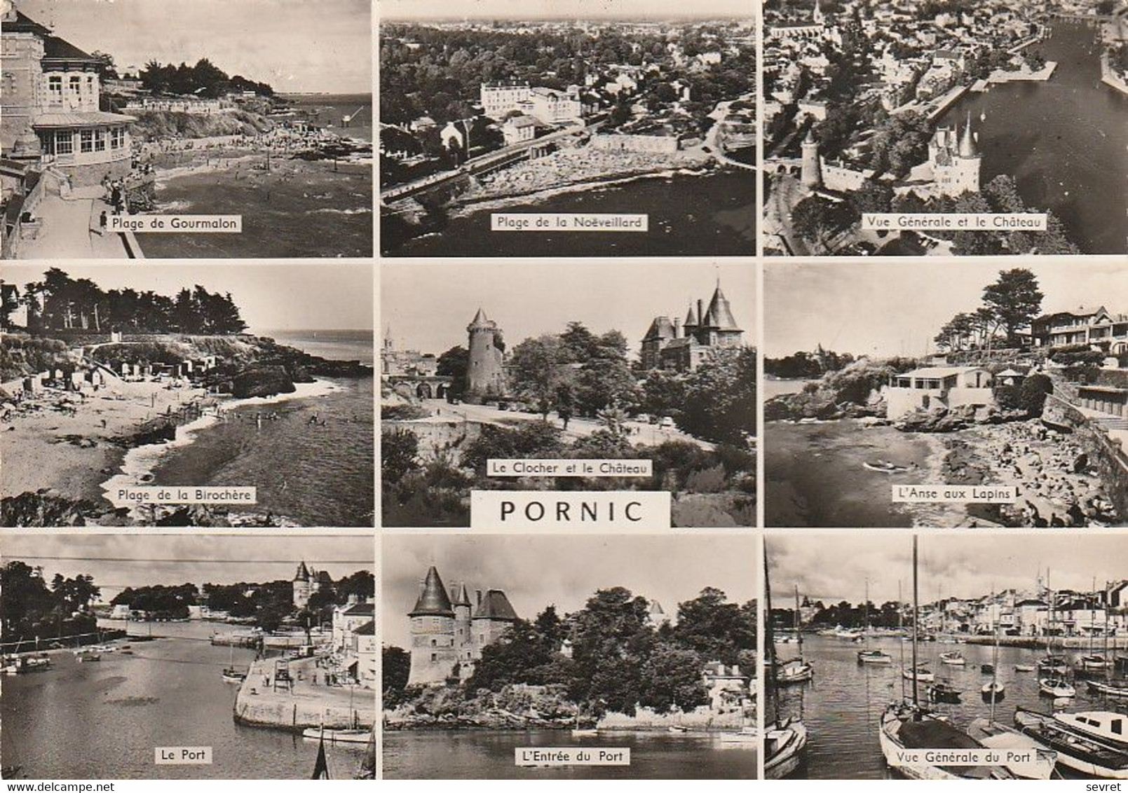 PORNIC. - Multivues (9 Vues). CPSM - Pornic