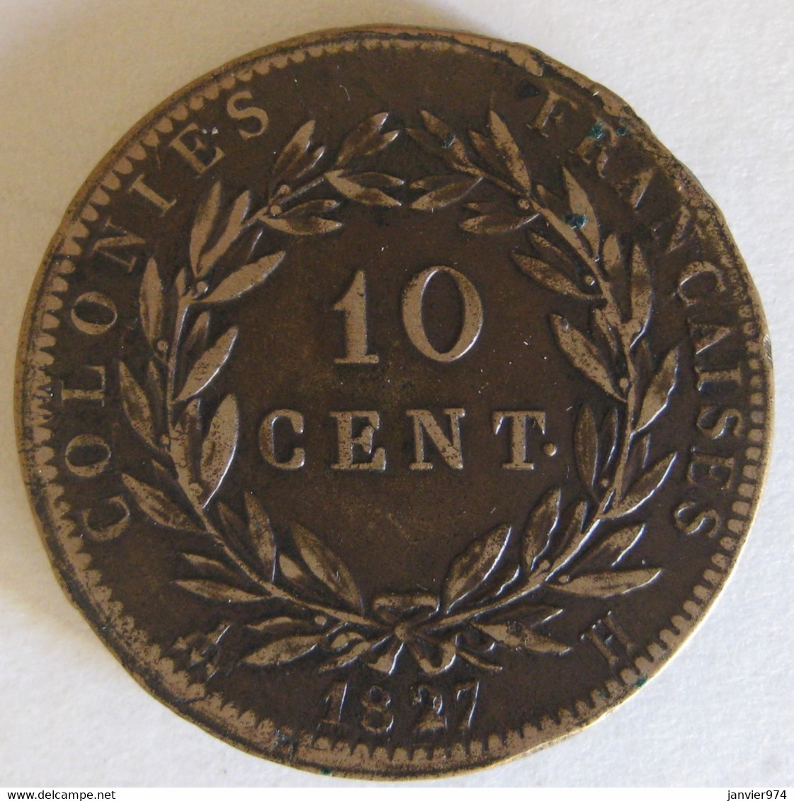 Martinique – Guadeloupe 10 Centimes 1827 H CHARLES X Colonies Françaises - Guadeloupe & Martinique