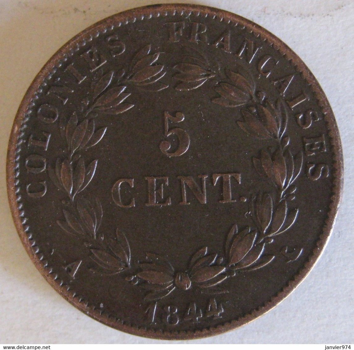 Iles Marquises. 5 Centimes 1844 A Paris, Louis Philippe I Colonies Françaises. SUP/XF - Polinesia Francesa