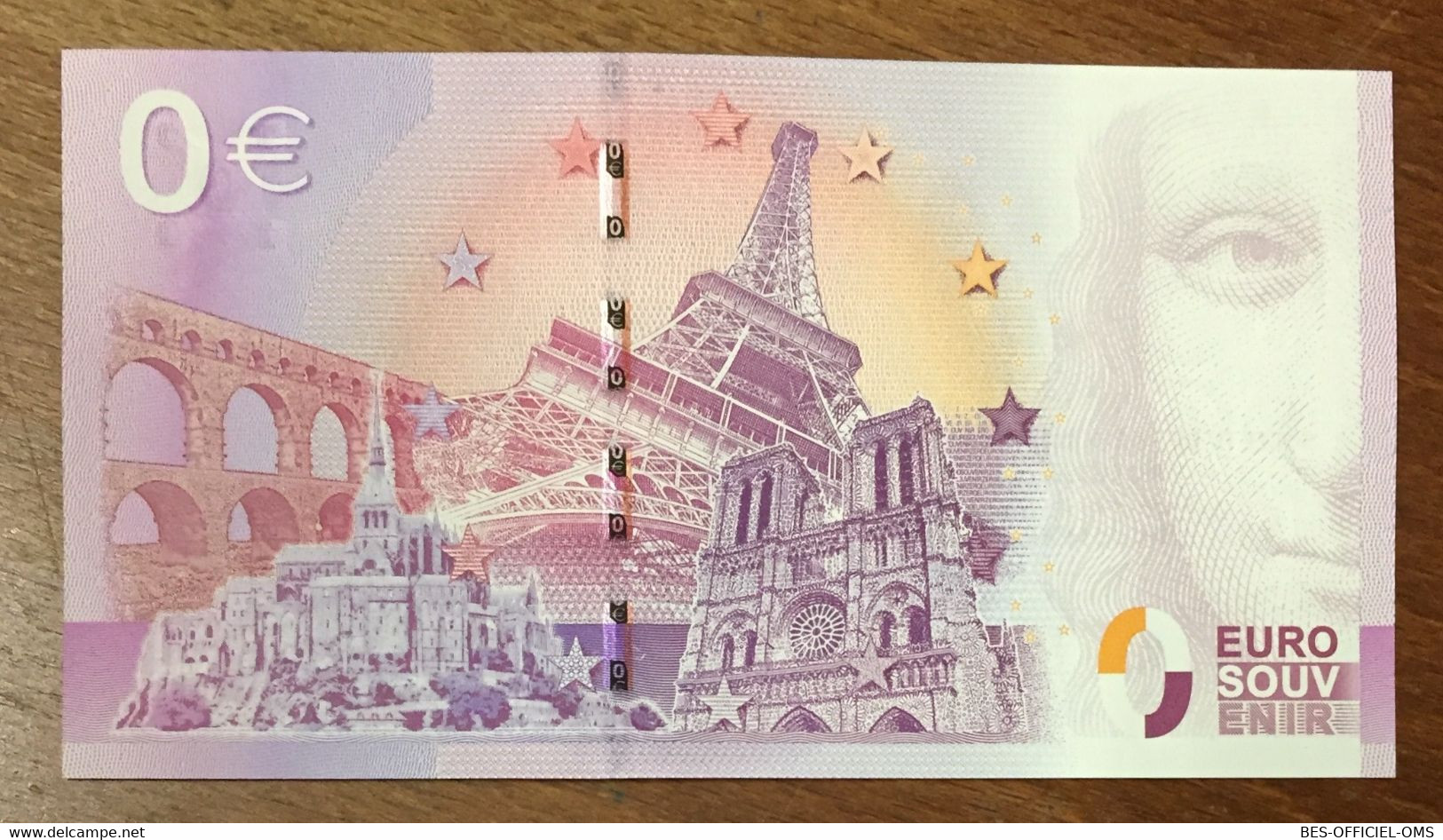 2015 BILLET 0 EURO SOUVENIR DPT 63 LE SANCY + TAMPON ZERO 0 EURO SCHEIN BANKNOTE PAPER MONEY - Private Proofs / Unofficial