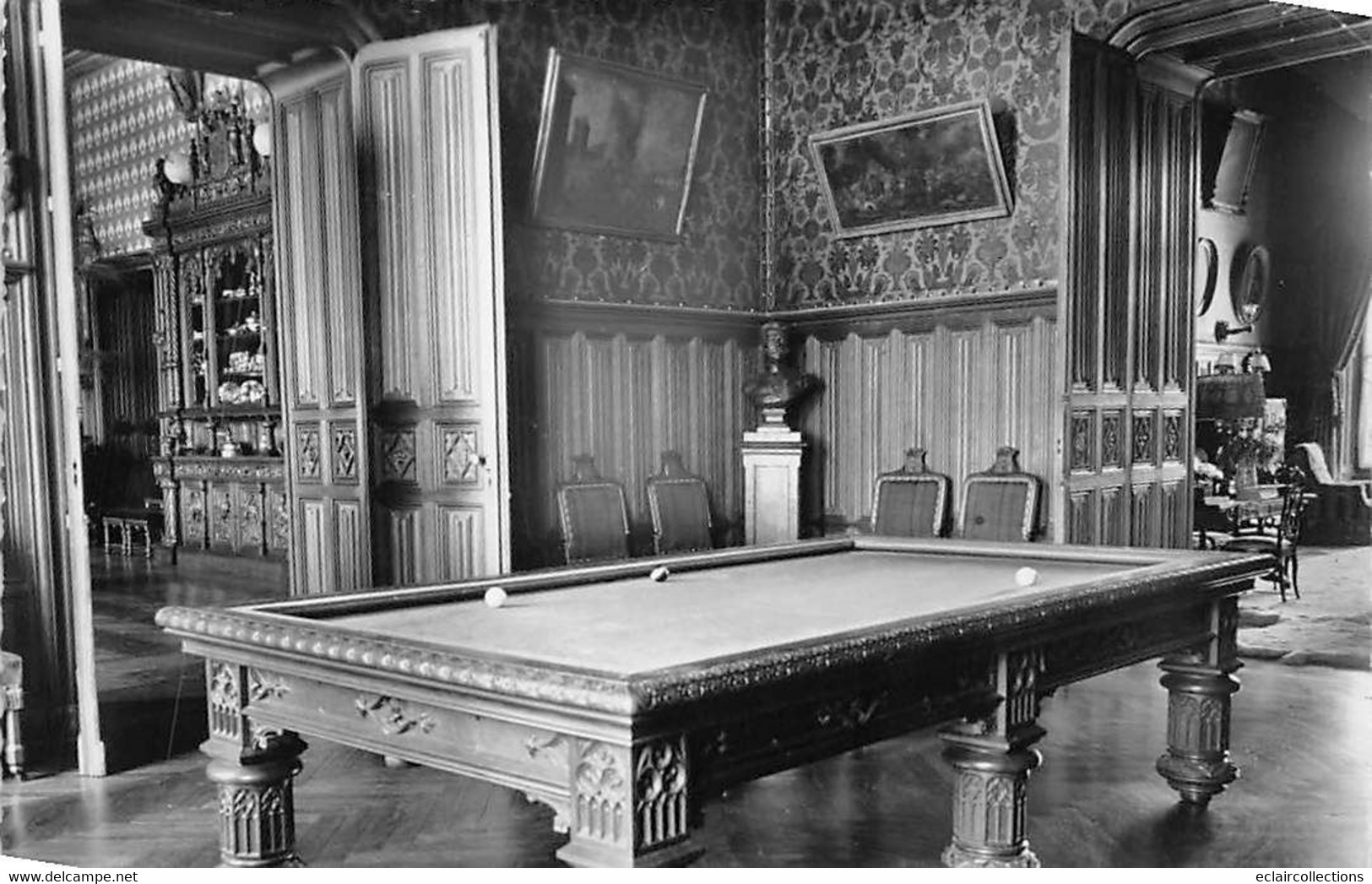 Thème Sport:  Billard      Château De Challain La Potherie   49  Salle De Billard  ( Voir Scan) - Other & Unclassified