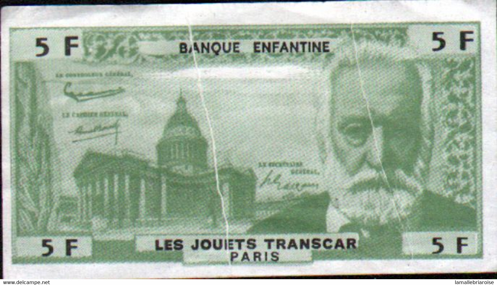 Les Jouets Transcar, Billet De La Banque Enfantine, 5 F Victor HUGO - Fiktive & Specimen