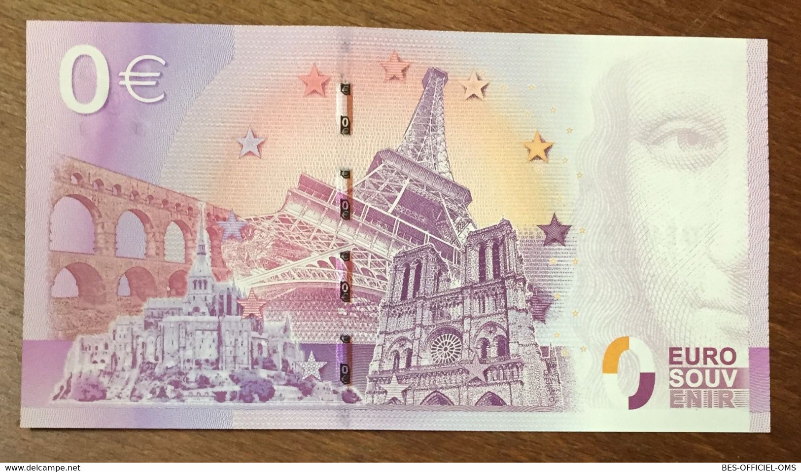 2015 BILLET 0 EURO SOUVENIR DPT 63 BESSE - SUPERBESSE + TAMPON ZERO 0 EURO SCHEIN BANKNOTE PAPER MONEY - Private Proofs / Unofficial