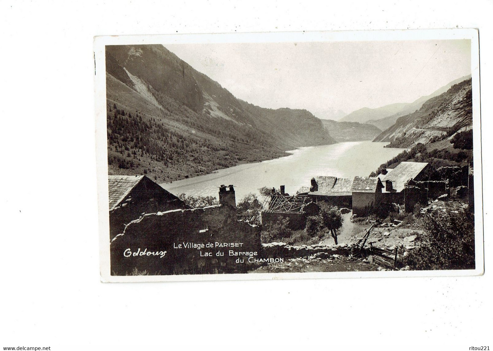 Cpa - [38] Isère > Le Village De Pariset - Lac Du Barrage Du Chambon - Oddoux - 1936 - - Sonstige & Ohne Zuordnung