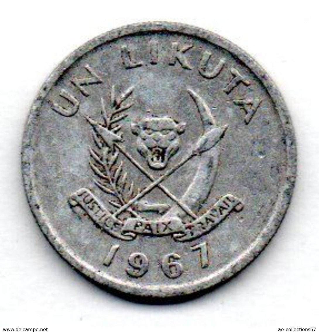 Congo / 1 Likuta 1967 / TTB - Congo (Democratic Republic 1964-70)