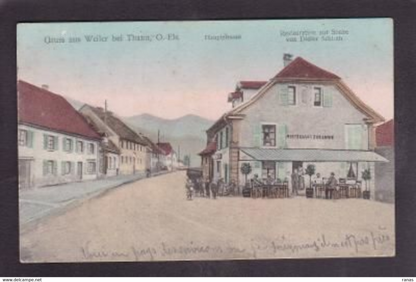 CPA Haut-Rhin 68 Willer Sur Thur Commerce Shop Café écrite - Sonstige & Ohne Zuordnung