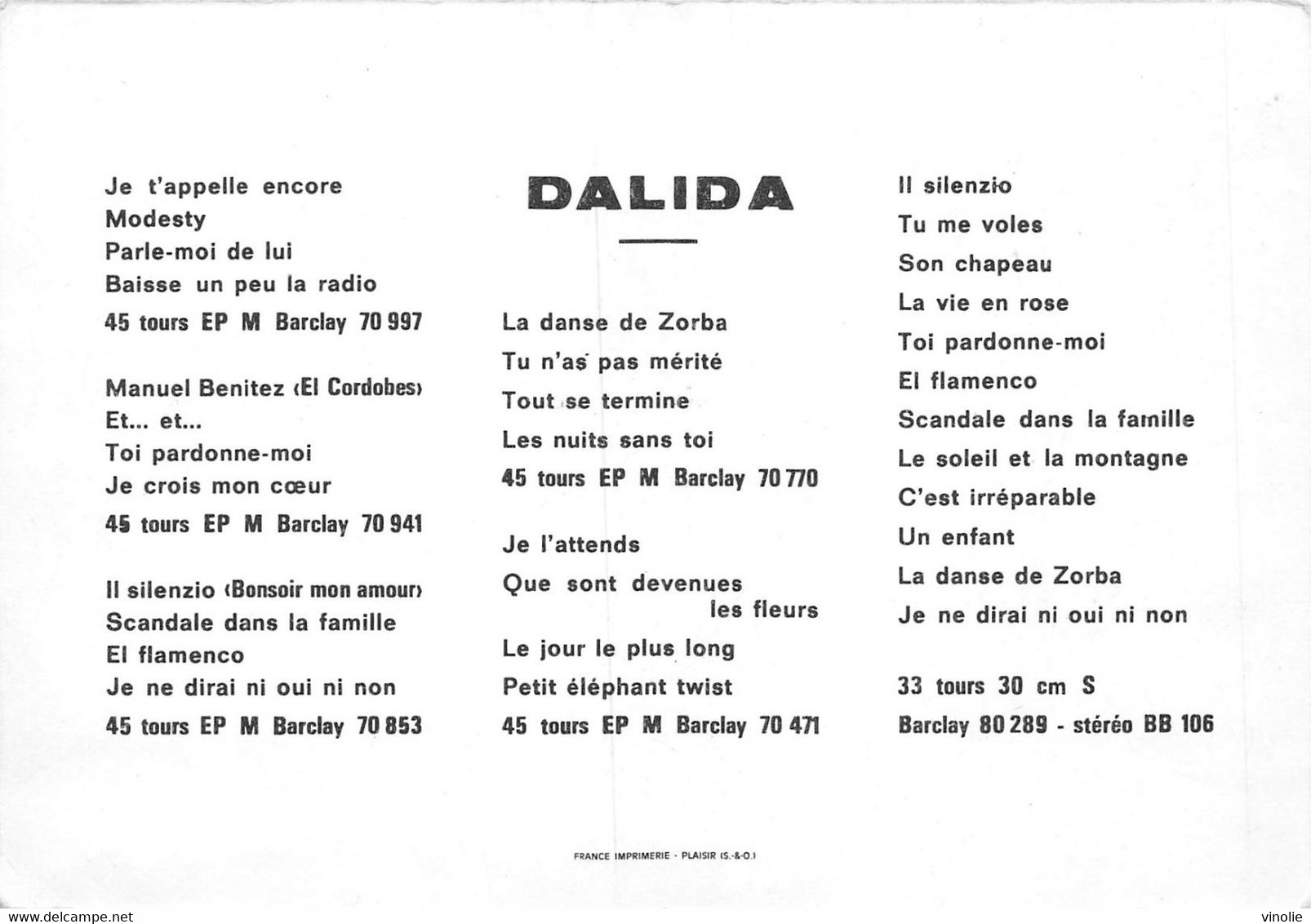 MO-20-1833 : DALIDA. - Künstler