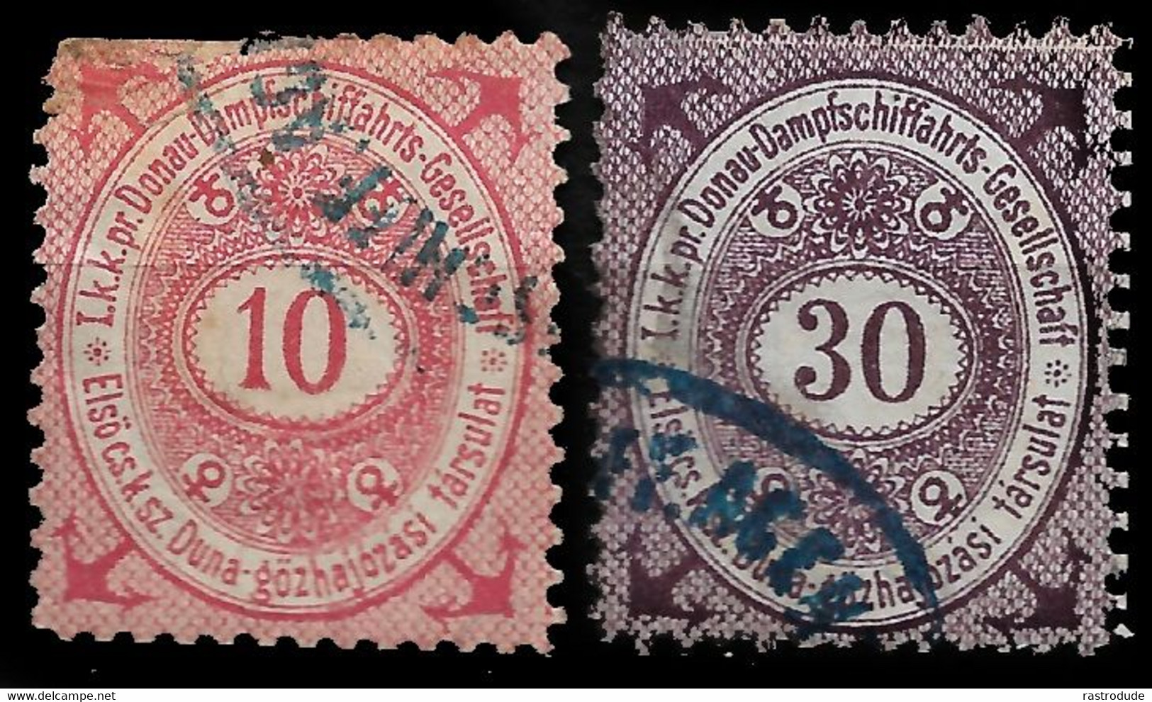Ca.1870 Österreich Donau-Dampfschiff-Fahrt  D.D.S.G ( DDSG )- Special Purpose (Non-postal) Adhesive Stamps - Levante-Marken