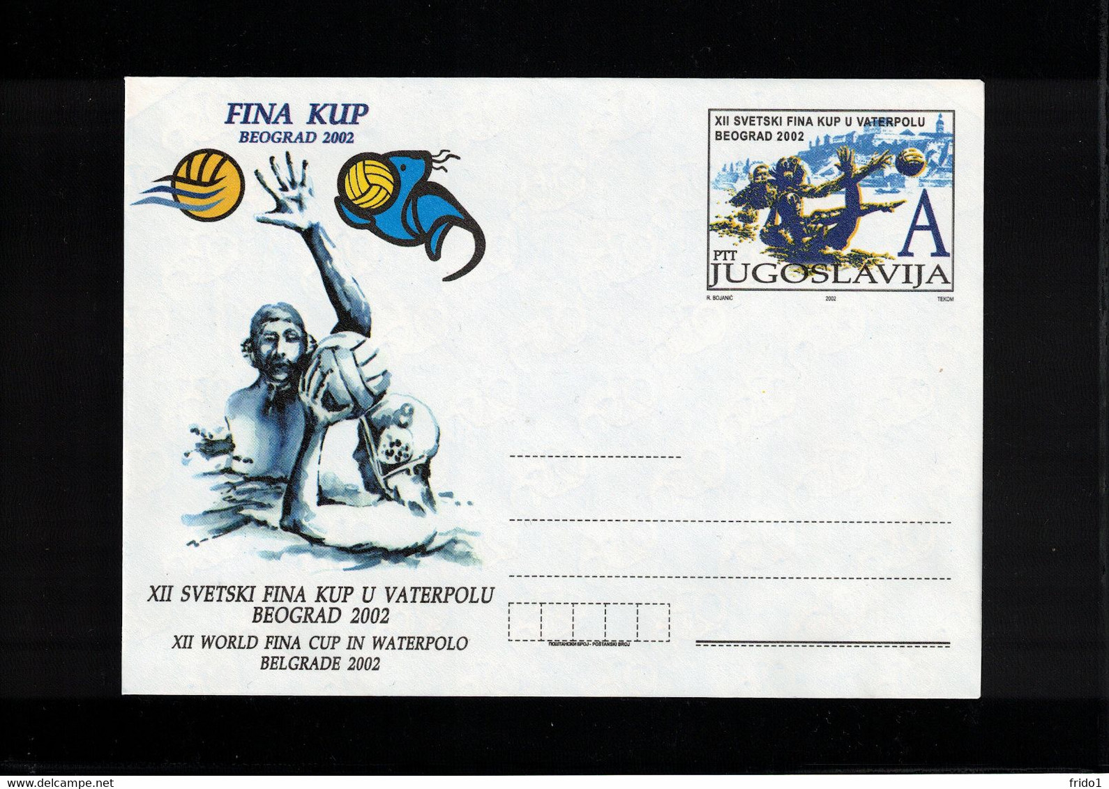 Jugoslawien / Yugoslavia 2002 Waterpolo World FINA Cup Postal Stationery Letter - Wasserball