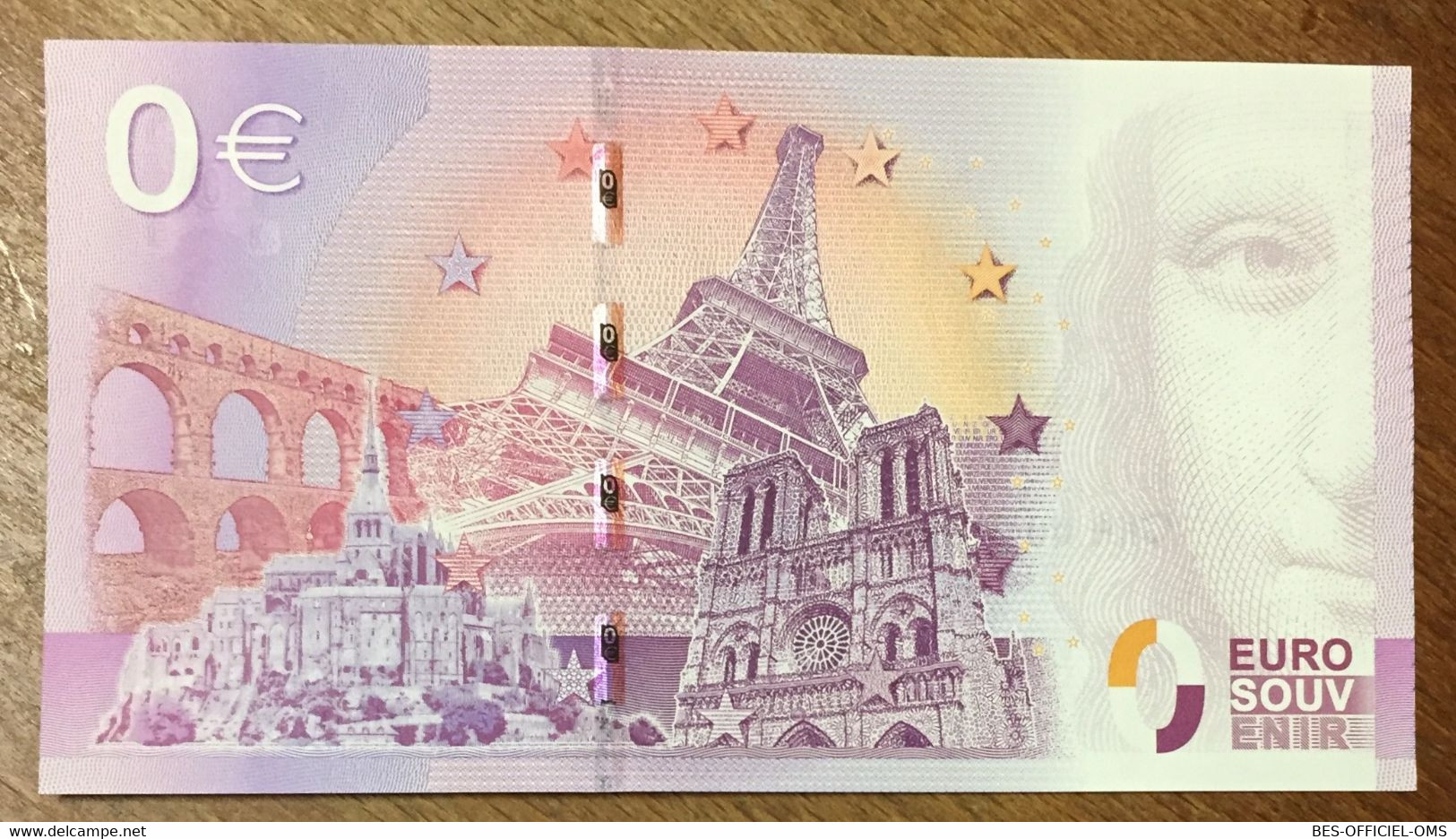 2015 BILLET 0 EURO SOUVENIR DPT 68 CITÉ DU TRAIN AVEC TAMPON ZERO 0 EURO SCHEIN BANKNOTE PAPER MONEY - Private Proofs / Unofficial