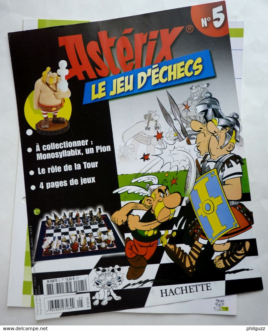 LIVRET COLLECTION HACHETTE LE JEU D'ECHECS D'ASTERIX 5 2008 - ASTERIX Monosyllabix - Little Figures - Plastic